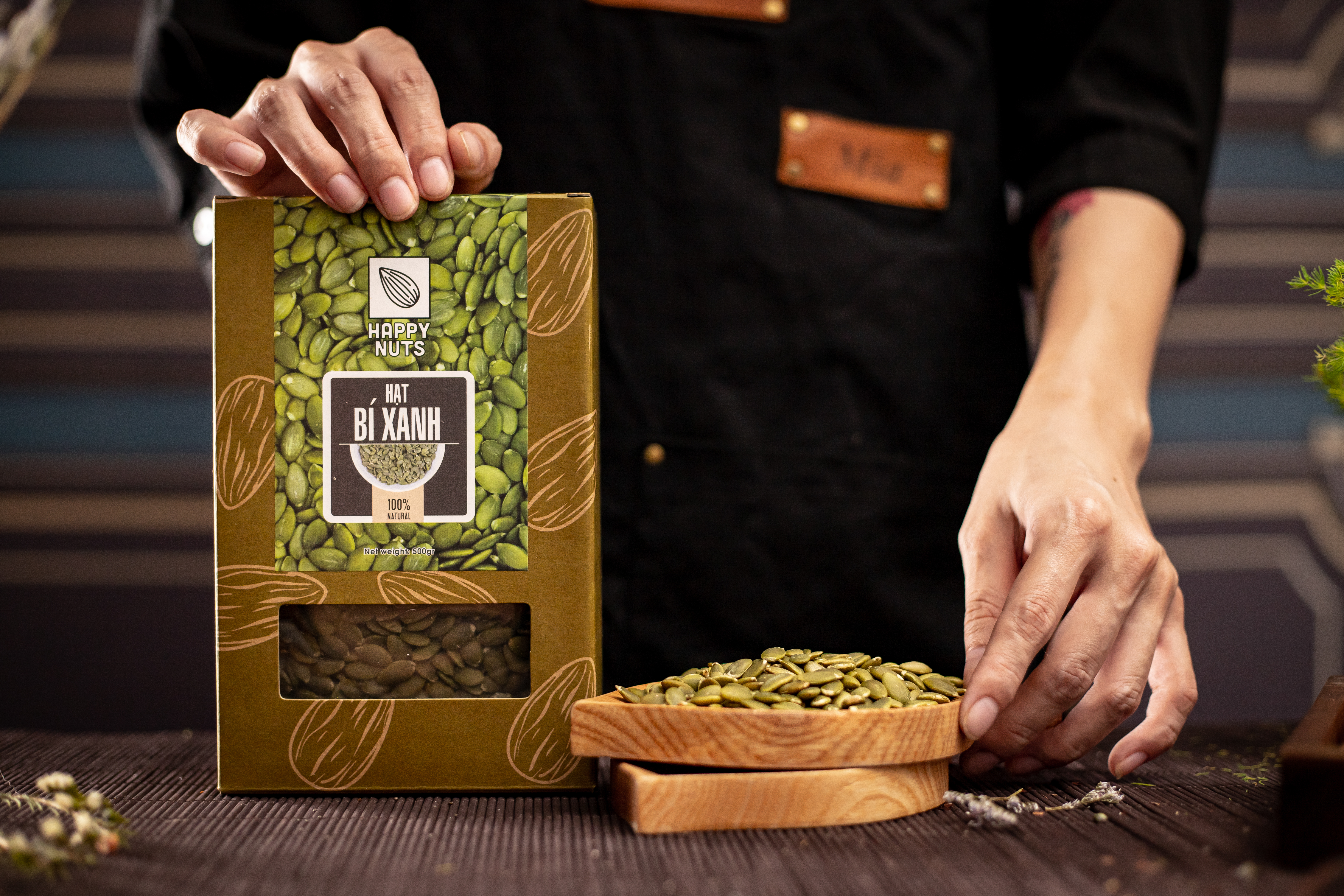 (Tặng 500g yến mạch) Hạt bí xanh Ấn Độ Happy Nuts tách vỏ 500gr